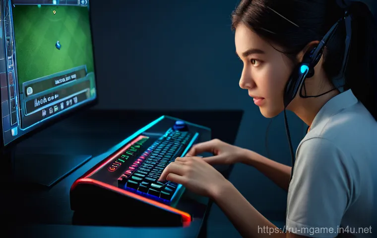 모바일게임 패치 노트 - **Prompt:** A dynamic, wide shot of three diverse gamers (two male, one female, all in their 20s, dr...