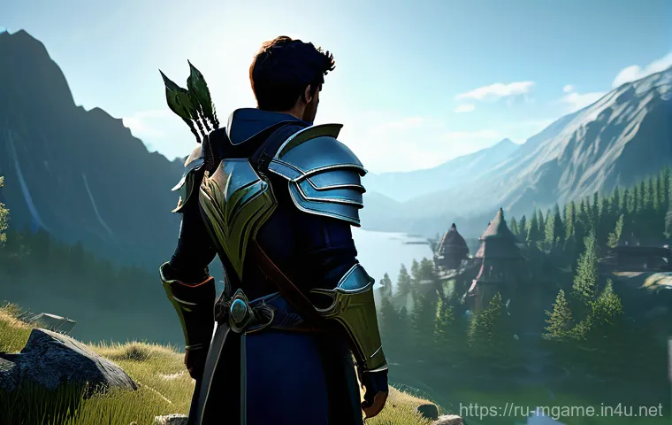 Unreal Engine 모바일게임 - **Prompt 1: Immersive Open-World Mobile Gaming**
    "A highly detailed, cinematic shot of a young a...