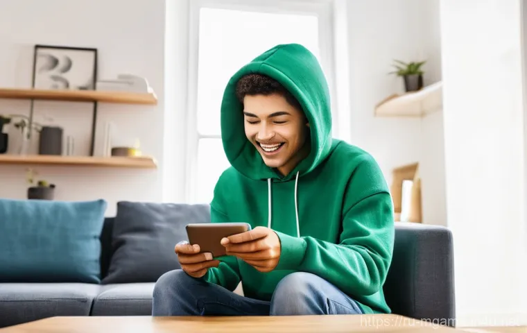 모바일게임 핑 이슈 해결법 - **Prompt:** A young male or female gamer, aged 18-25, is sitting comfortably at a sleek, modern desk...