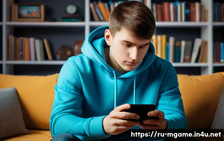 모바일게임 광고 전략 - **Prompt 1: "The Engrossed Russian Gamer"**
    A realistic, high-quality photograph of a young Russ...